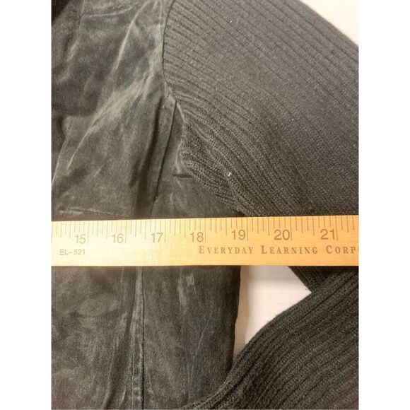 Vintage Suede Leather Sweater Jacket - Picture 6 of 7